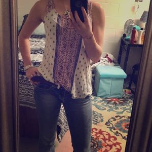 Dressy white tank top